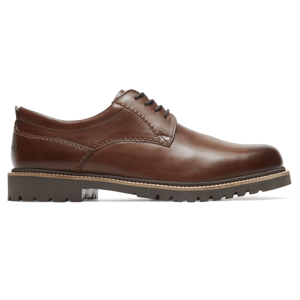 Oxfords Rockport Homem Marrom Escuro - Marshall Plain Toe - 26834VGTS